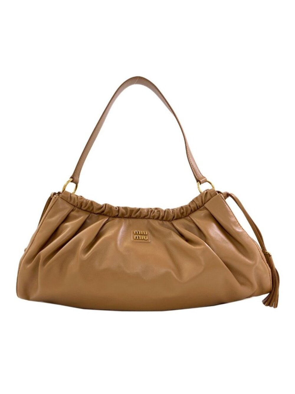 Miu Miu Logo Shoulder Bag Calfskin